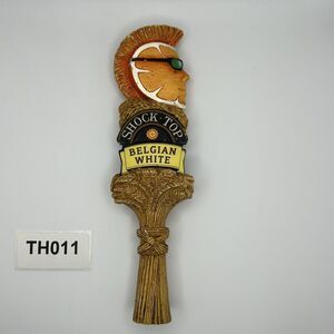 Shock Top Belgian White 2 Sided Draft Beer Tap Handle Tapper Mancave Bar Pub